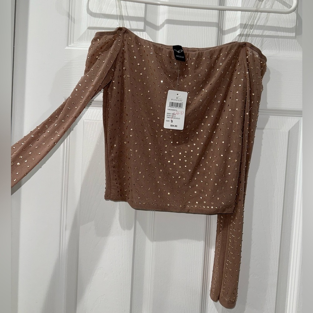 Rose gold small top 93% nylon 7%spandex